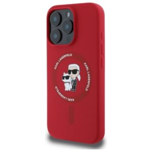 Karl Lagerfeld Silicone Karl & Choupette Ring MagSafe - Case Apple iPhone 16 Pro red - Image 2