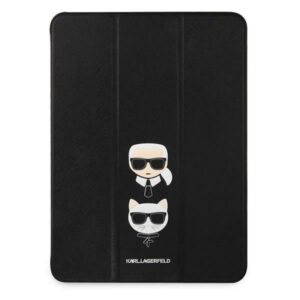 Karl Lagerfeld Saffiano Karl & Choupette Heads – dėklas Apple iPad Pro 12.9" 2021 black