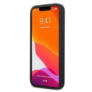 Guess Saffiano Metal Logo Stripes - dėklas skirtas Apple iPhone 13 mini Blue - Image 5