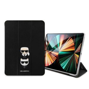 Karl Lagerfeld Saffiano Karl & Choupette Heads – dėklas Apple iPad Pro 12.9" 2021 black - Image 2