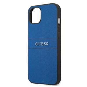 Guess Saffiano Metal Logo Stripes - dėklas skirtas Apple iPhone 13 mini Blue - Image 6
