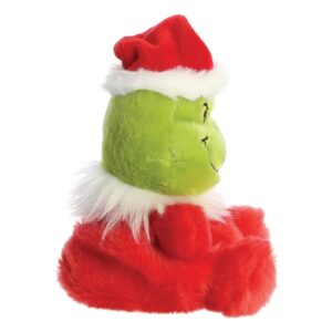 Grinch - Plush toy / cuddly sitting Grinch in Santa Claus outfit 13 cm from the Palm Pals collection Eco-Friendly - Image 3