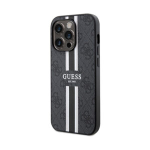 Guess 4G Printed Stripes MagSafe - Apple iPhone 15 Pro Case black - Image 2