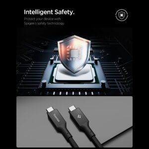 Spigen EB10015CC Essential Type-C kabelis 100W 150cm juodos spalvos - Image 7