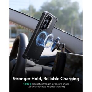 ESR Cyber Tough KickStand MagSafe Samsung Galaxy S26 Ultra juodos spalvos - Image 3