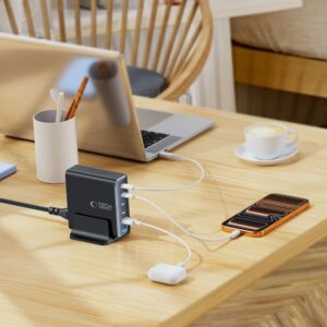 Tech-Protect DC160W-GAN 6-Port stalinis įkroviklis PD 160W / QC3.0 juodos spalvos - Image 6