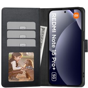 Tech-Protect Wallet Xiaomi Redmi Note 15 Pro+ Plus 5G matinės juodos spalvos - Image 5