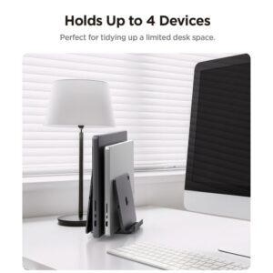 Spigen LD208S4 vertikalus stovas nešiojamam kompiuteriui pilkos spalvos - Image 6