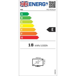 Monitorius MSI PRO MP2412W / 23.8" / FHD / VA / 100Hz / 1ms (MPRT) / baltos spalvos - Image 6