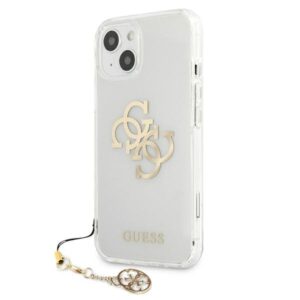 Guess 4G Big Logo Charm Gold- dėklas skirtas Apple iPhone 13 mini Gold charms - Image 2