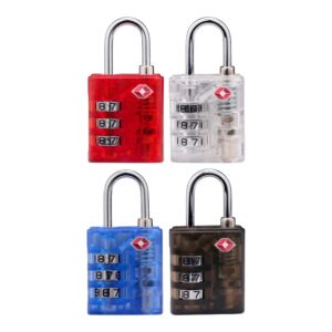 Dunlop - TSA combination lock for suitcase / luggage (Black) - Image 3