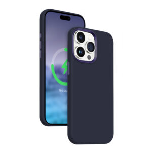 Crong Color Cover LUX Magnetic - dėklas skirtas Apple iPhone 15 Pro MagSafe Navy Blue - Image 1
