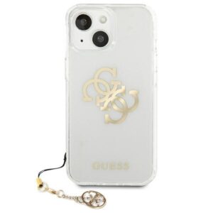 Guess 4G Big Logo Charm Gold- dėklas skirtas Apple iPhone 13 mini Gold charms - Image 3