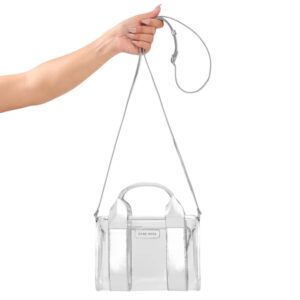 Case-Mate Micro Tote Bag - Waterproof Shoulder Bag (Silver Chrome/Clear) - Image 1