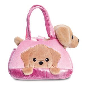 Fancy Pals – Plush Toy Labrador Dog PeekaBoo in Pink Bag 20 cm Eco-Friendly - Image 2