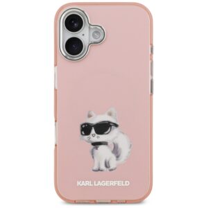 Karl Lagerfeld IML Aquarelle Choupette & Logo MagSafe - dėklas skirtas Apple iPhone 17 pink - Image 3