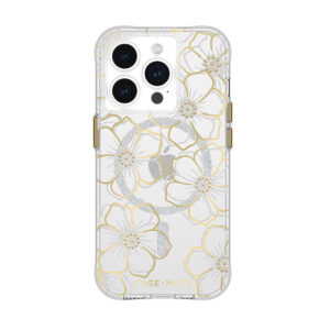 Case-Mate Floral Gems MagSafe - Apple iPhone 15 Pro Case Gold - Image 1
