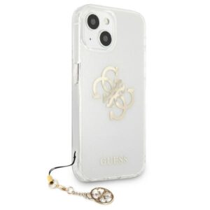 Guess 4G Big Logo Charm Gold- dėklas skirtas Apple iPhone 13 mini Gold charms - Image 4
