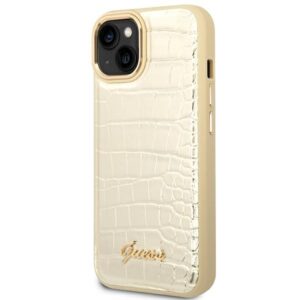 Guess Croco Collection - dėklas skirtas Apple iPhone 14 Plus Gold - Image 2
