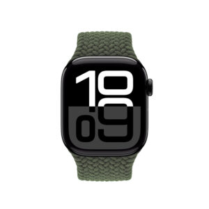 Crong Wave Band – Braided strap for Apple Watch 44/45/46/49 mm (green) - Image 3