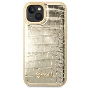 Guess Croco Collection - dėklas skirtas Apple iPhone 14 Plus Gold - Image 3