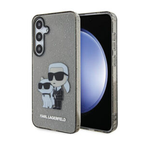 Karl Lagerfeld IML Glitter Karl & Choupette - dėklas skirtas Samsung Galaxy S24 black - Image 1
