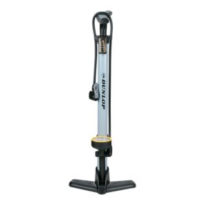Dunlop - Floor pump for bikes, balls, mattresses with pressure gauge (Blue) - Image 2