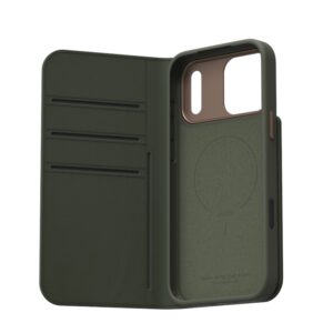 Moshi Overture MagSafe - Leather 3-in-1 Flip dėklas skirtas Apple iPhone 17 Pro Max Moss Green - Image 1