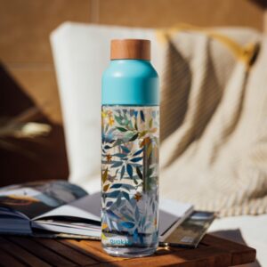 Quokka Ice - Ecozen Water Bottle 840 ml (Watercolor Leaves) - Image 4