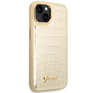 Guess Croco Collection - dėklas skirtas Apple iPhone 14 Plus Gold - Image 4