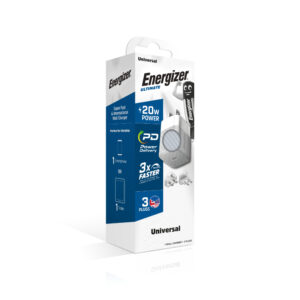 Energizer Ultimate - Multiplug EU / UK / US GaN 20W PD mains charger (Silver) - Image 5