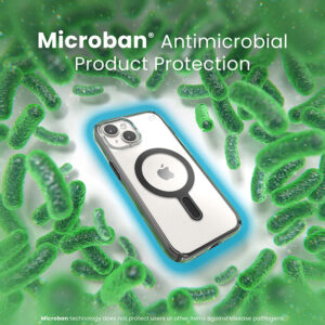 Speck Presidio Perfect-Clear ClickLock & Magsafe - dėklas skirtas Apple iPhone 16e / Apple iPhone 15 / Apple iPhone 14 / Apple iPhone 13 Clear / Frosted Black / Slate Grey - Image 5