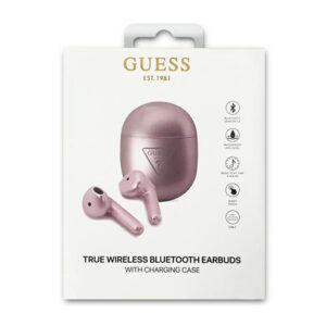 Guess Triangle Logo - TWS Earphones + Docking Station Purple - Image 3