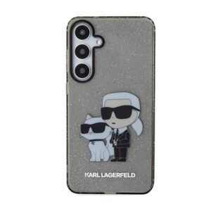 Karl Lagerfeld IML Glitter Karl & Choupette - dėklas skirtas Samsung Galaxy S24 black - Image 3