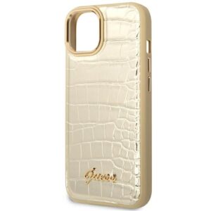 Guess Croco Collection - dėklas skirtas Apple iPhone 14 Plus Gold - Image 6
