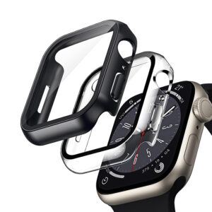 Crong Hybrid Watch Case - dėklas su stiklu skirtas Apple Watch 44mm Clear - Image 4