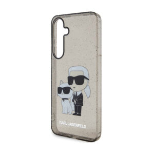 Karl Lagerfeld IML Glitter Karl & Choupette - dėklas skirtas Samsung Galaxy S24 black - Image 6