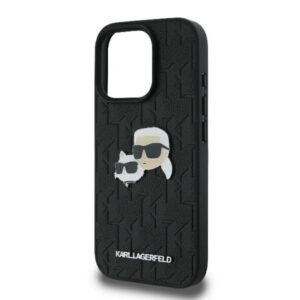 Karl Lagerfeld Monogram Karl & Choupette Head Pin - dėklas skirtas Apple iPhone 16 Pro black - Image 6