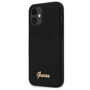 Guess Silicone Script - dėklas skirtas Apple iPhone 12 mini Black - Image 1