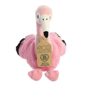 Eco Nation – Plush Toy / Cuddly Sitting Flamingo 27 cm Eco-Friendly - Image 2