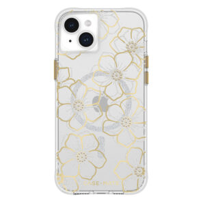 Case-Mate Floral Gems MagSafe - Apple iPhone 15 Plus dėklas Gold - Image 1