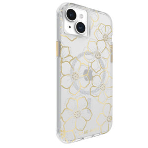 Case-Mate Floral Gems MagSafe - Apple iPhone 15 Plus dėklas Gold - Image 2