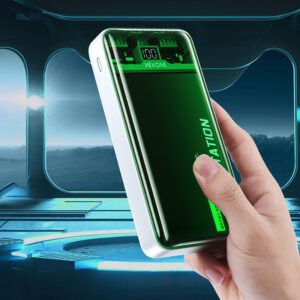 WEKOME WP-353 Vanguard Series - Power bank 10000 mAh PD 20W + QC 22.5W (Green / Transparent) - Image 4