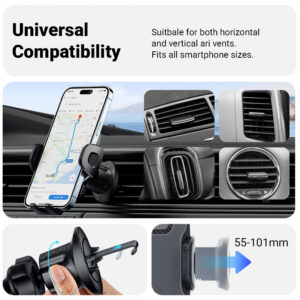 Crong Carclip Universal Air Vent Car Holder - black - Image 5