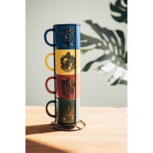 Harry Potter - Set of ceramic mugs with stand 300ml 4 pcs. Hogwarts Houses - Image 3
