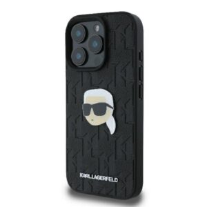 Karl Lagerfeld Monogram Karl Head Pin - dėklas skirtas Apple iPhone 16 Pro black - Image 2