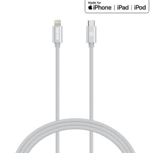 Kanex Premium DuraBraid USB-C to Lightning Cable Silver