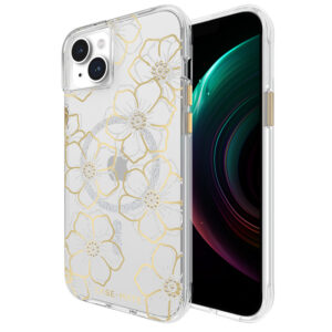 Case-Mate Floral Gems MagSafe - Apple iPhone 15 Plus dėklas Gold - Image 5
