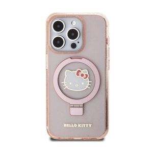 Hello Kitty Ring Stand Glitter Electrop Logo MagSafe - Apple iPhone 15 Pro Case pink - Image 3
