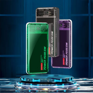 WEKOME WP-353 Vanguard Series - Power bank 10000 mAh PD 20W + QC 22.5W (Green / Transparent) - Image 6